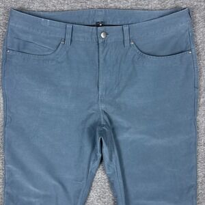 Lululemon ABC Crop Pants Mens 36x27 Blue Relaxed Fit Stretch Utilitech 5-Pocket‎